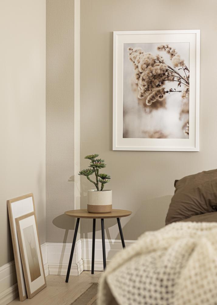 Kehys Valkoista puu 65x90 cm - Passepartout Valkoista 55x80 cm