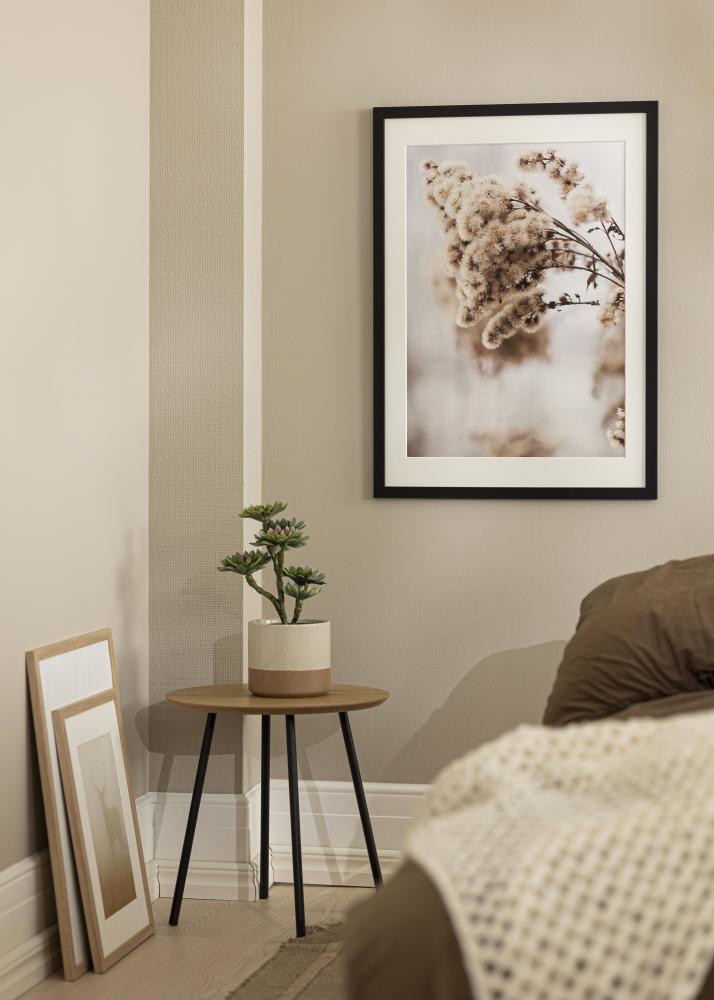 Kehys musta puu 68x98 cm - Passepartout Valkoista 56x76 cm