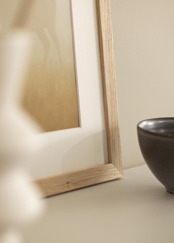 Kehys Tammi puu 68x98 cm - Passepartout Valkoista 56x76 cm