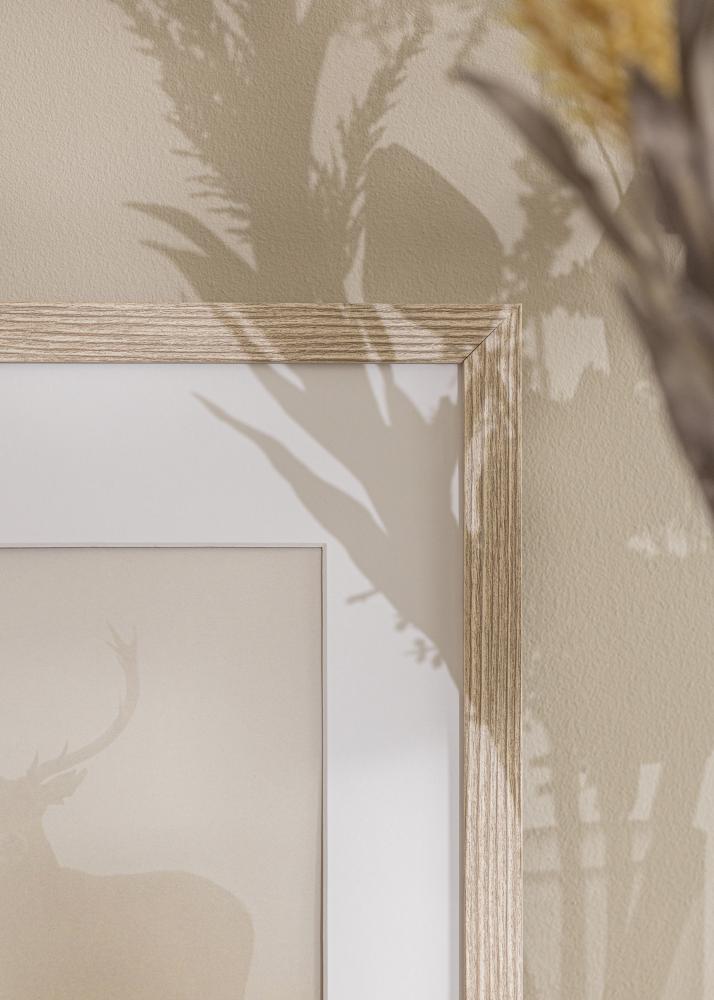 Kehys Stilren Greige Tammi 60x80 cm - Passepartout Valkoista 50x70 cm