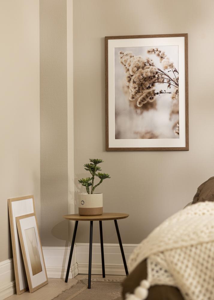 Kehys Stilren kylmä ruskea 40x50 cm - Passepartout Valkoista 29,7x42 cm