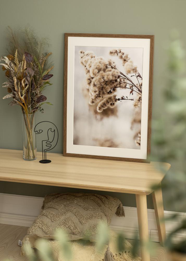 Kehys Stilren kylmä ruskea 40x50 cm - Passepartout Valkoista 29,7x42 cm