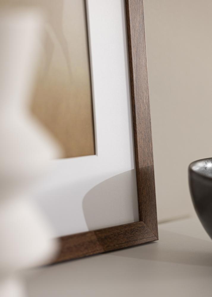 Kehys Stilren kuuma ruskea 40x40 cm - Passepartout Valkoista 28x28 cm