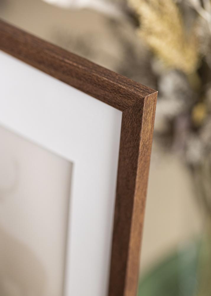 Kehys Stilren kuuma ruskea 40x40 cm - Passepartout Valkoista 28x28 cm