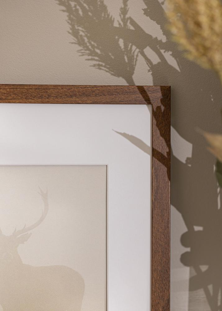 Kehys Stilren kuuma ruskea 40x40 cm - Passepartout Valkoista 28x28 cm