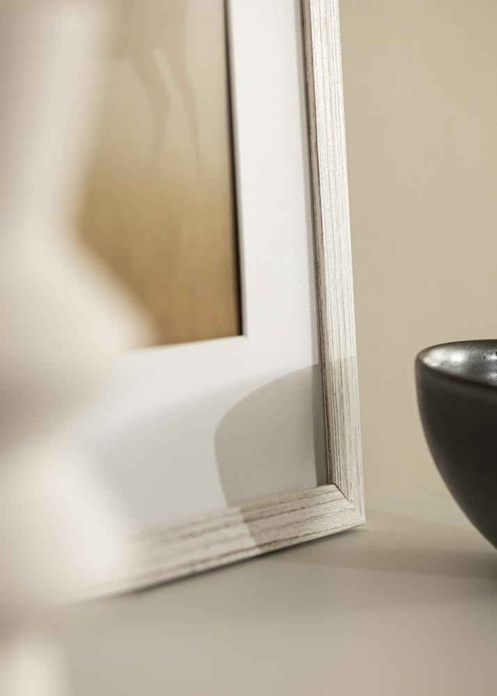 Kehys Stilren Vintage Valkoista 30x40 cm - Passepartout Valkoista 21x29,7 cm