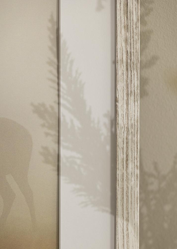 Kehys Stilren Vintage Valkoista 30x40 cm - Passepartout Valkoista 21x29,7 cm