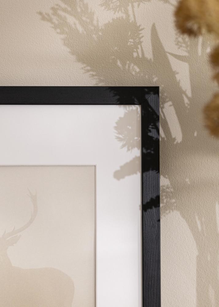 Kehys Stilren Musta 56x71 cm - Passepartout Valkoista 46x61 cm