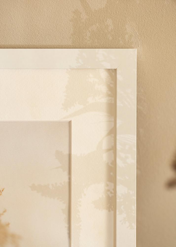 Kehys BGA Classic Valkoista 50x100 cm - Passepartout Valkoista 40x90 cm