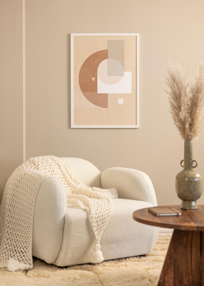 Kehys BGA Classic Valkoista 50x100 cm - Passepartout Valkoista 40x90 cm