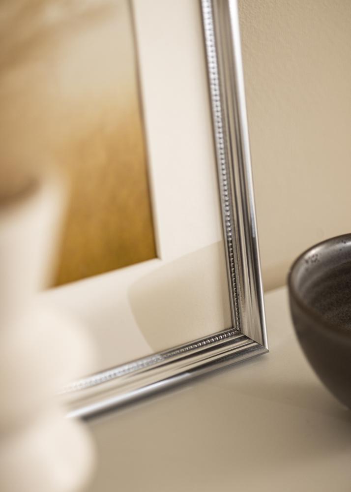 Kehys Gala Hopea 50x70 cm - Passepartout Valkoista 39x60 cm