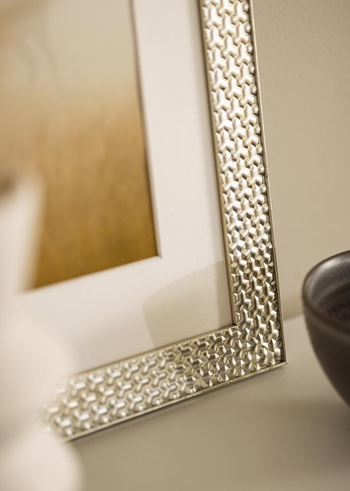 Kehys Grace Hopea 30x40 cm - Passepartout Valkoista 22x32 cm