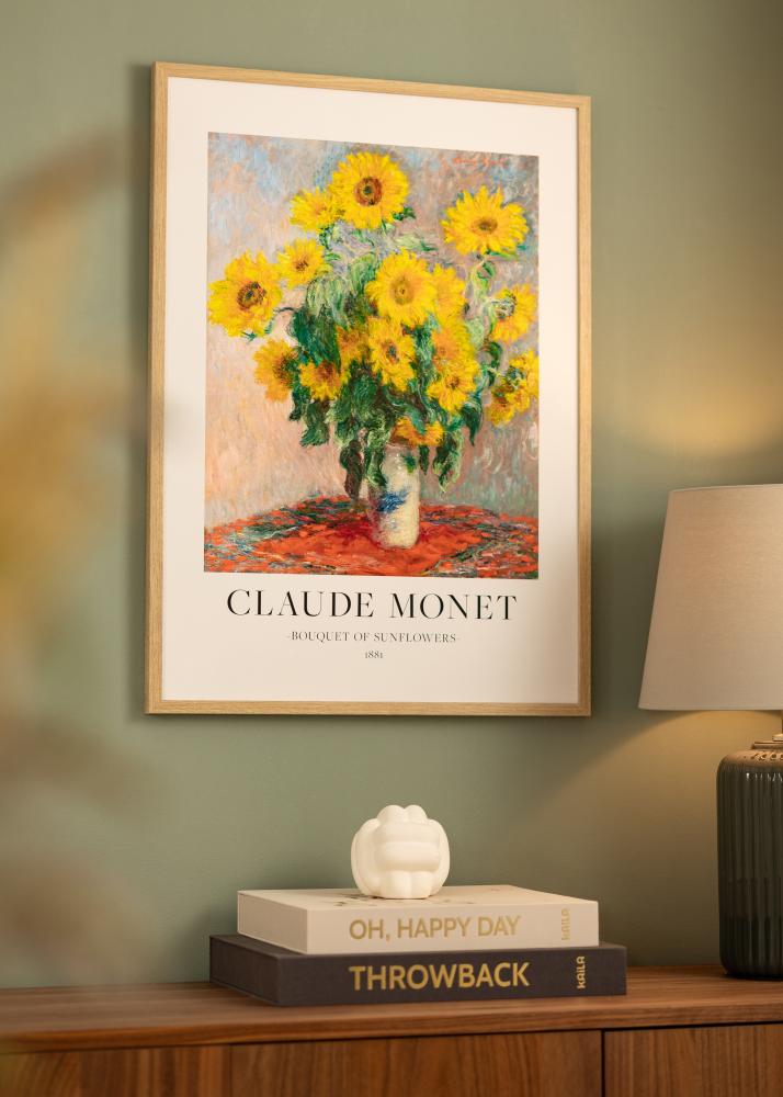 Kehys Ares Luonnollinen Tammi 50x70 cm - Passepartout Valkoista 15x23 inches