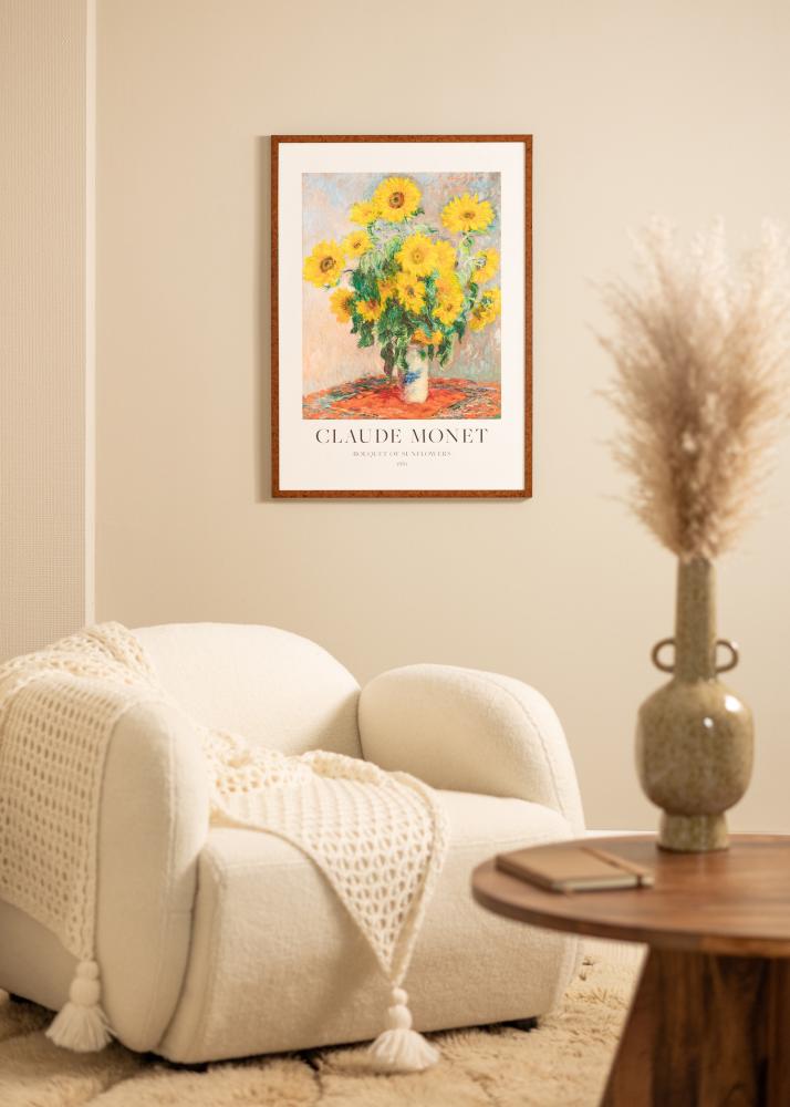 Kehys Ares Saksanpähkinä 20x25 cm - Passepartout Valkoista 15x20 cm