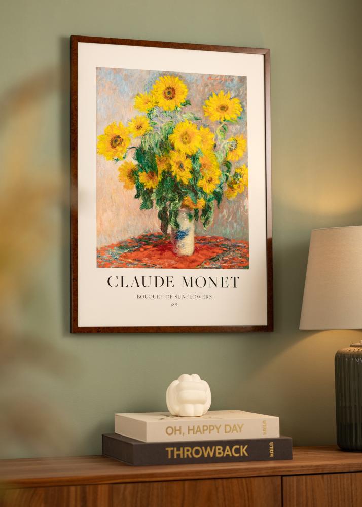 Kehys Ares Saksanpähkinä 20x25 cm - Passepartout Valkoista 15x20 cm