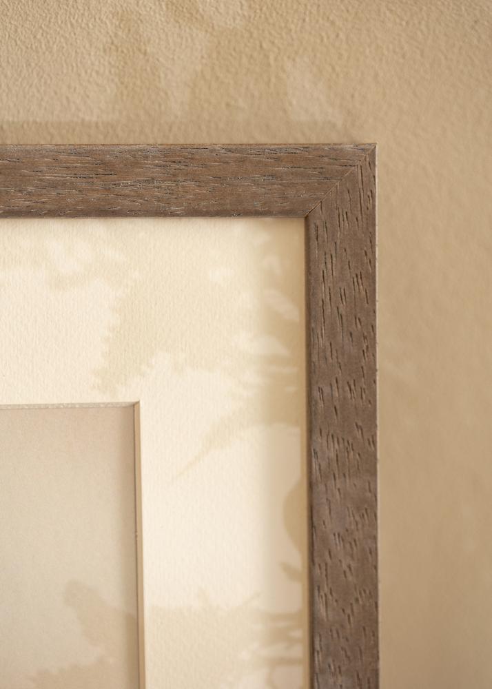 Kehys Hermes Harmaa 60x80 cm - Passepartout Valkoista 49,3x69,3 cm