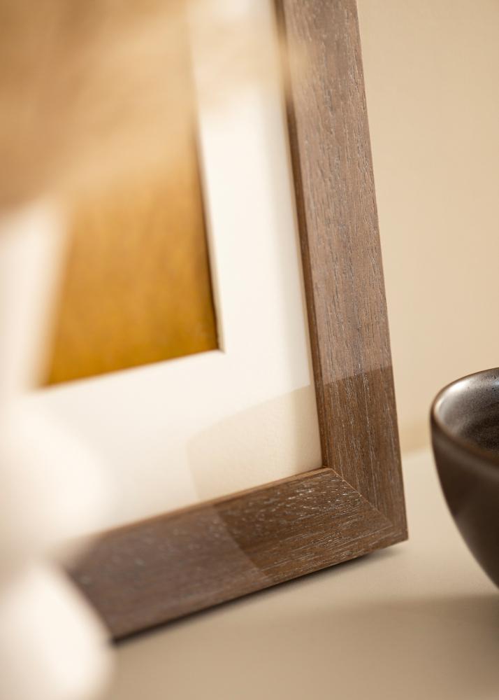 Kehys Juno Harmaa 70x100 cm - Passepartout Valkoista 62x93 cm