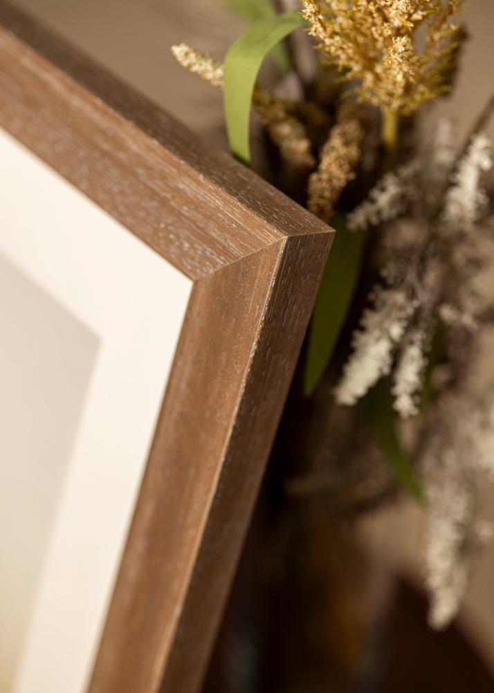 Kehys Juno Harmaa 70x100 cm - Passepartout Valkoista 62x93 cm