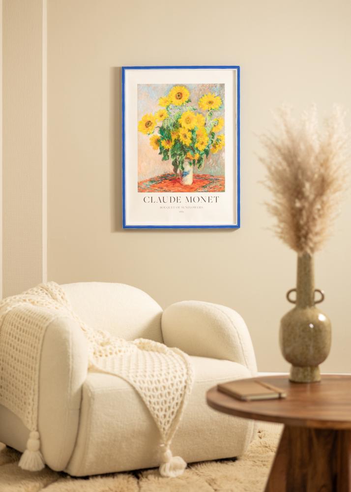 Kehys Diana Sininen 50x70 cm - Passepartout Valkoista 33x56 cm