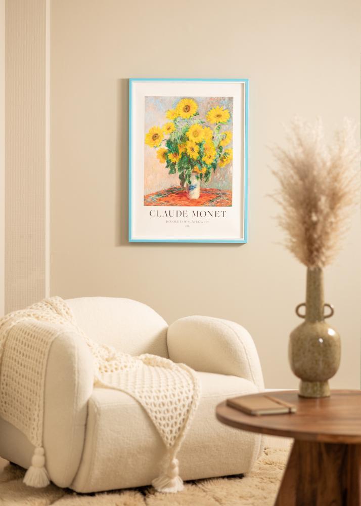 Kehys Diana Vaaleansininen 30x40 cm - Passepartout Valkoista 8x12 inches