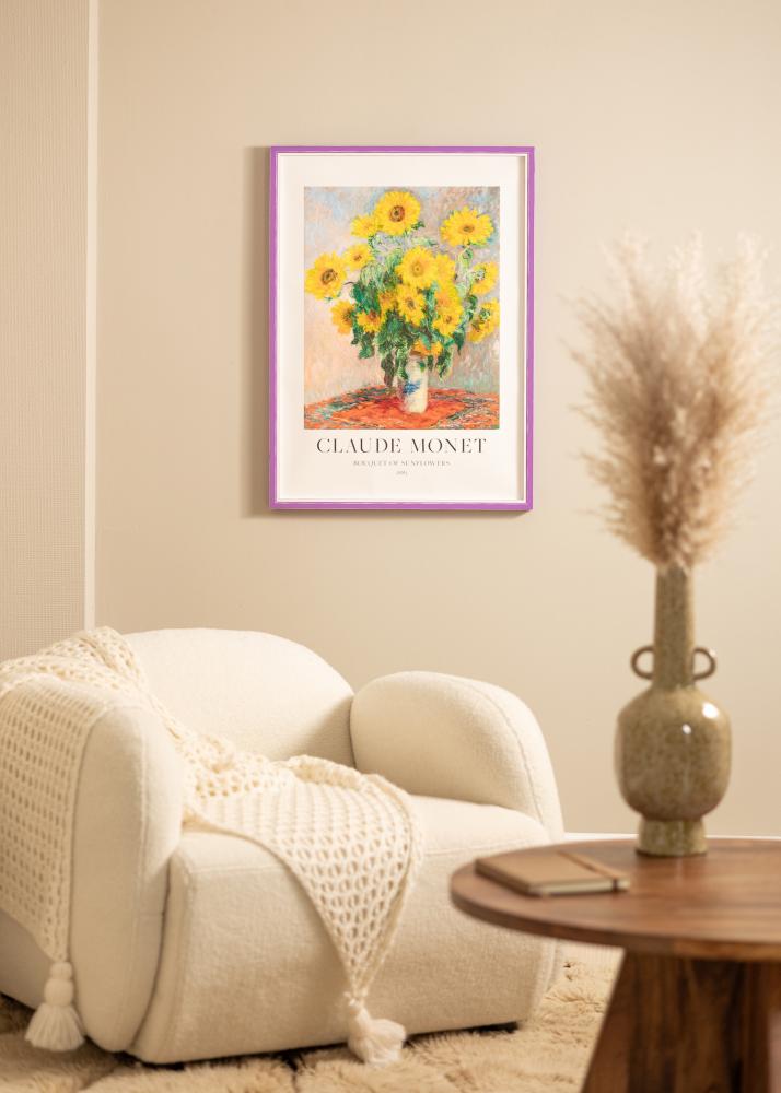 Kehys Diana Lila 45x60 cm - Passepartout Valkoista 13x18 inches