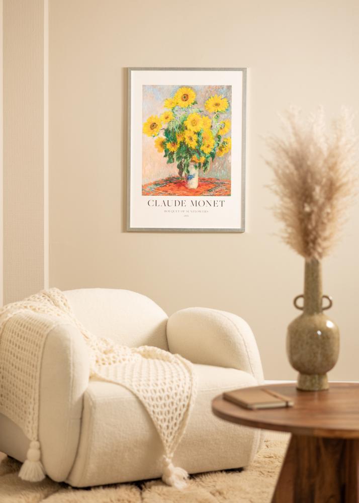 Kehys Minerva Hopea 30x40 cm - Passepartout Valkoista 20x30 cm