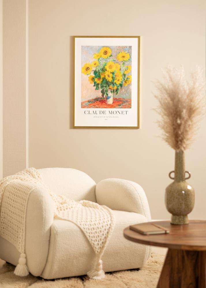 Kehys Minerva Kulta 45x60 cm - Passepartout Valkoista 32x45 cm