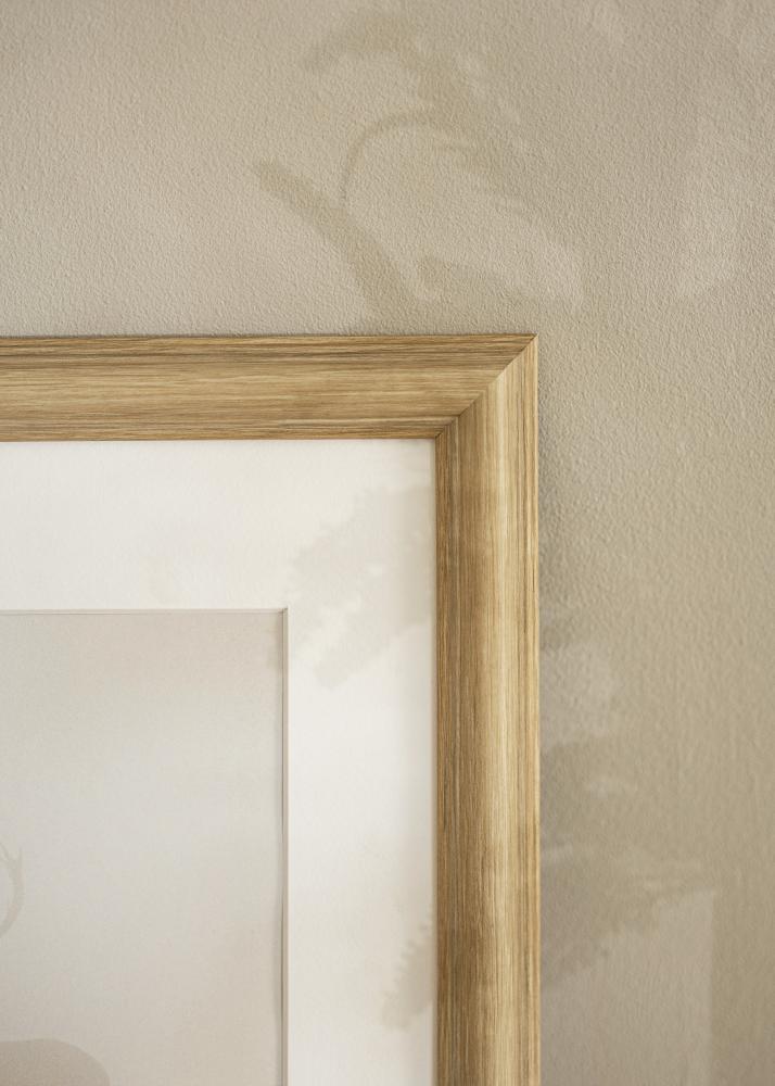 Kehys Västkusten tammi 50x50 cm - Passepartout Valkoista 15x15 inches