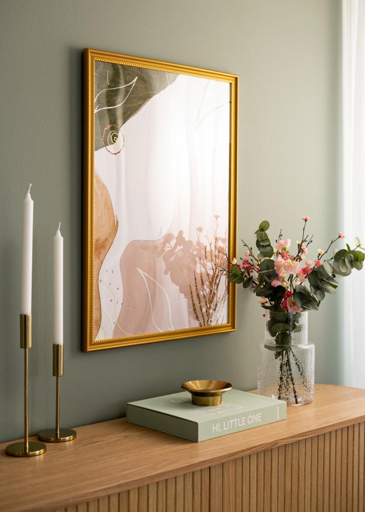 Kehys Lattice Kulta 50x70 cm - Passepartout Valkoista 16x24 inches