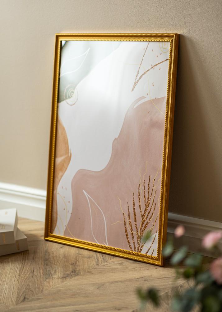 Kehys Lattice Kulta 50x70 cm - Passepartout Valkoista 16x24 inches