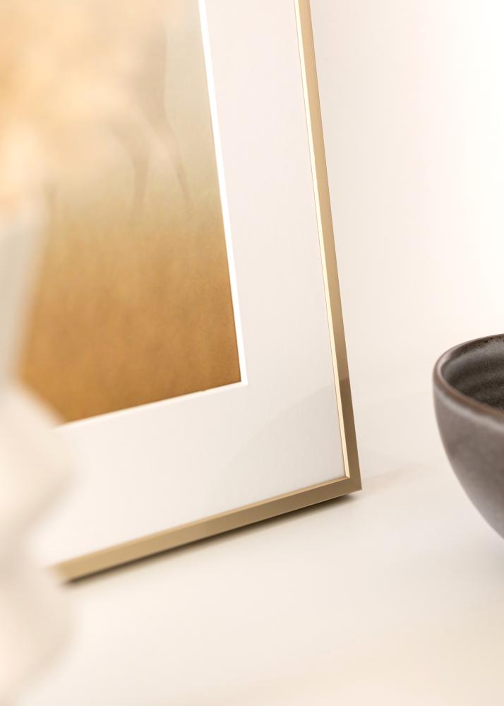 Alumiinikehys Messinki 70x100 cm - Passepartout Valkoista 24x36 inches