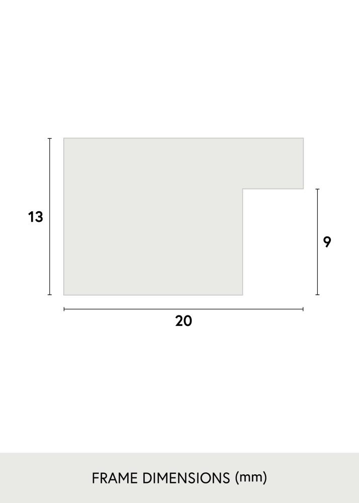 Kehys Jämtland Akryylilasi Musta 25x60 cm