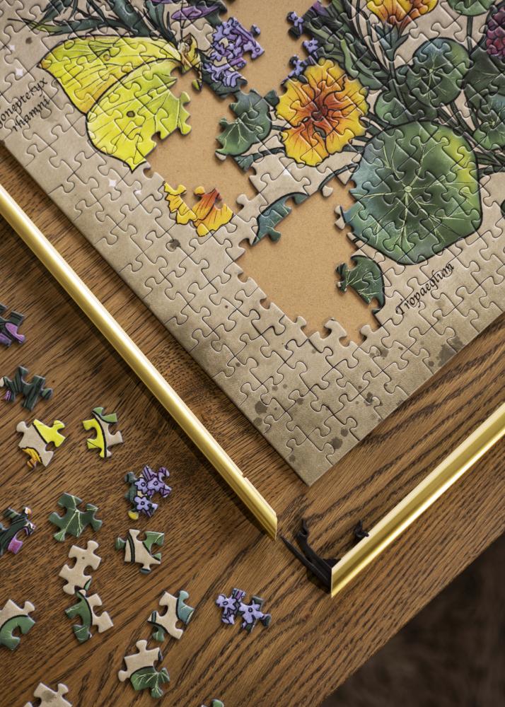 Palapelikehys Kullanvärinen 50x70 cm