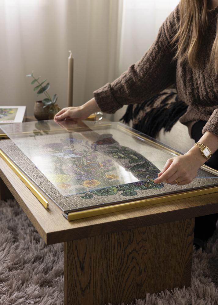 Palapelikehys Kullanvärinen 50x70 cm