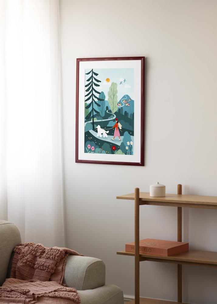 Kehys Dorset Akryylilasi Tummanpunainen 59,4x84,1 cm (A1)