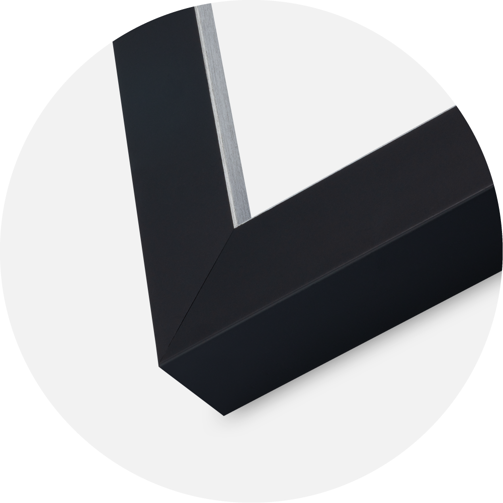 Kehys Sussex Akryylilasi Musta/Hopea 40x40 cm