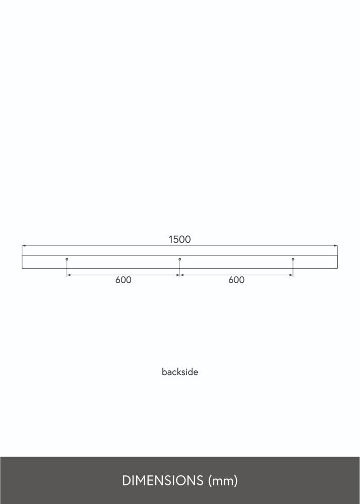 KAILA Tauluhylly Valkoinen 150 cm