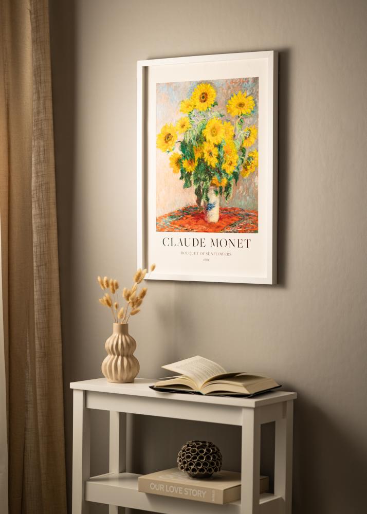 BGA Laatikon kehys Valkoista 50x70 cm - Passepartout Valkoista 40x60 cm