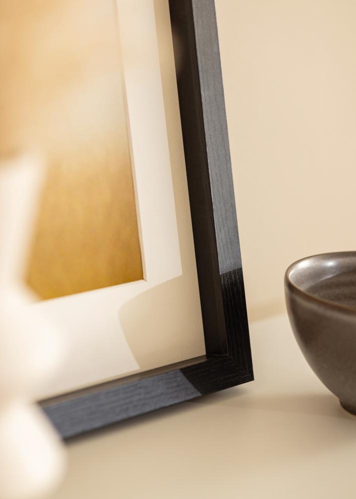 BGA Laatikon kehys Musta 30x45 cm - Passepartout Valkoista 8x14 inches