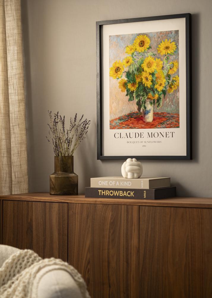 BGA Laatikon kehys Musta 30x45 cm - Passepartout Valkoista 8x14 inches