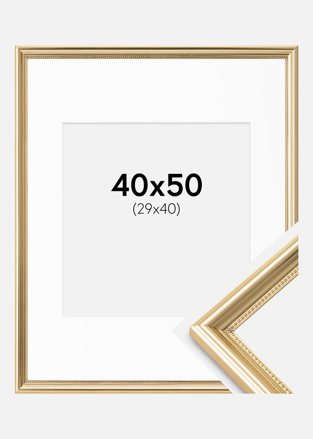 Product Image for Kehys Gala Kulta 40x50 cm - Passepartout Valkoista 30x41 cm