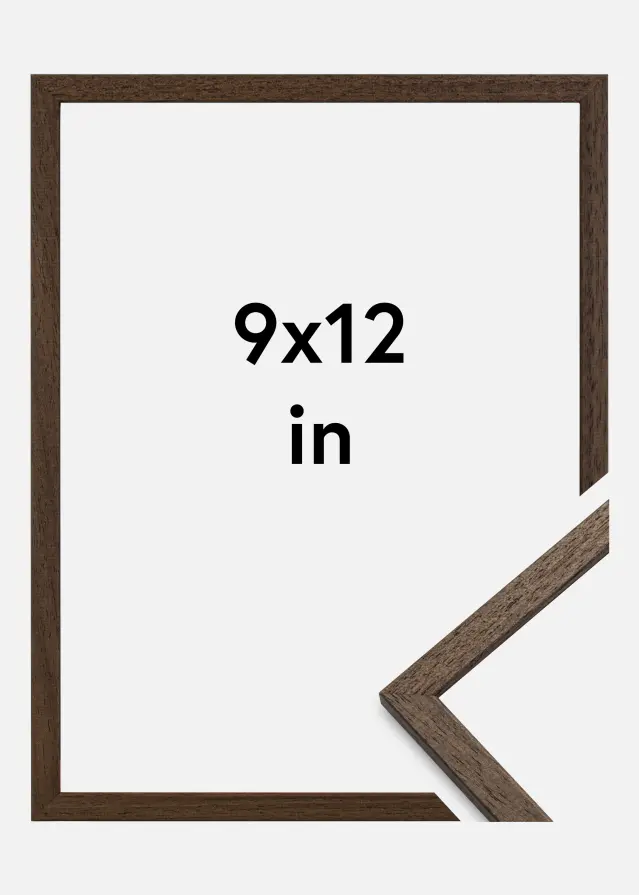 Kehys Edsbyn Akryylilasi Saksanpähkinä 9x12 inches (22,86x30,48 cm)