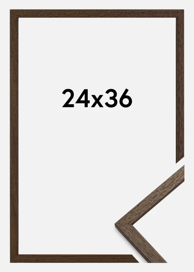 Kehys Edsbyn Akryylilasi Saksanpähkinä 24x36 cm