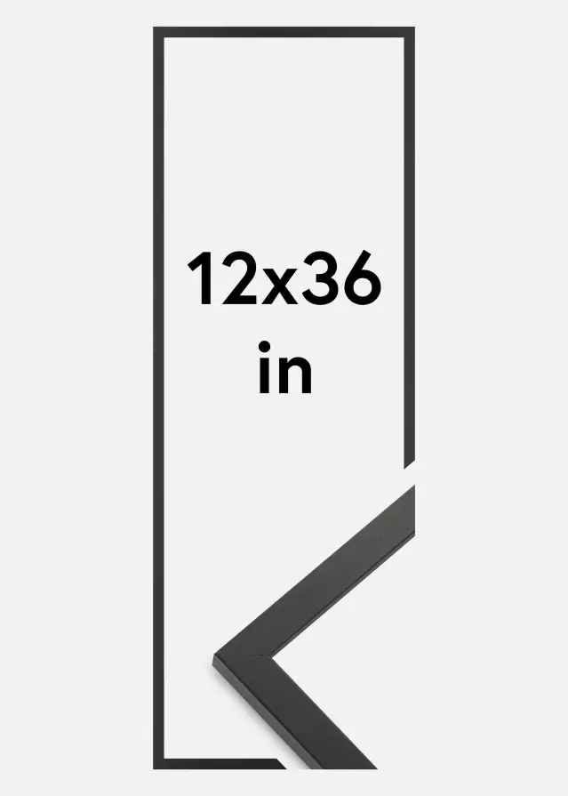 Kehys Trendy Akryylilasi Musta 12x36 inches (30,48x91,44 cm)