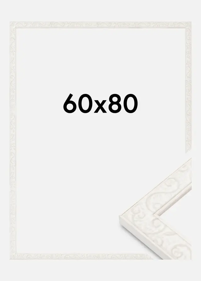 Kehys Milton Akryylilasi Valkoinen 60x80 cm