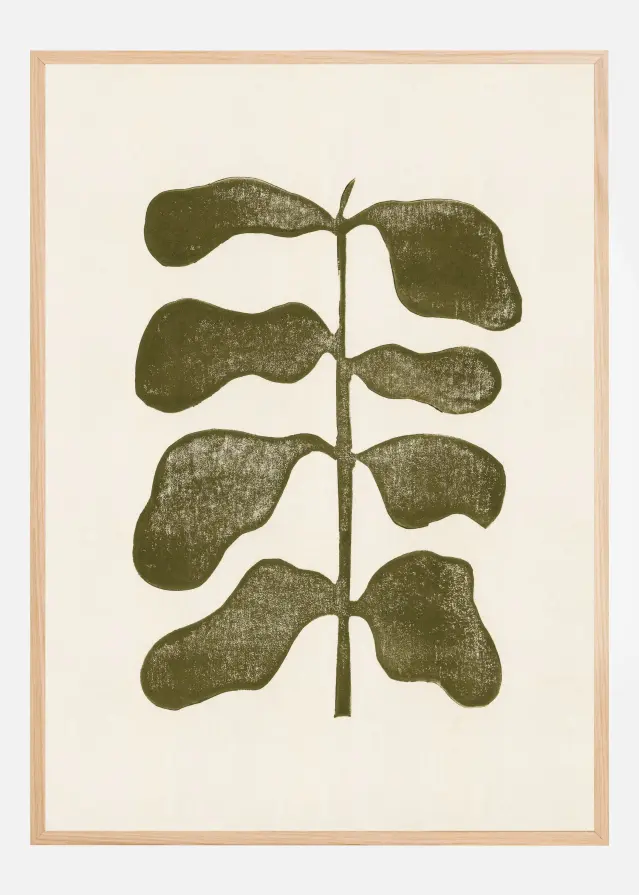 Linocut Plant Juliste