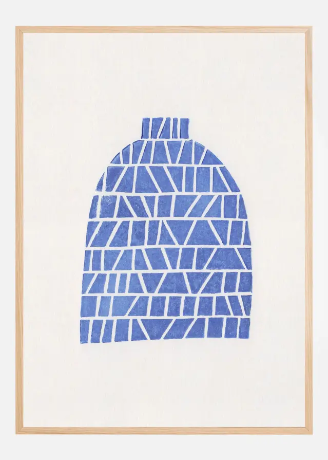 Linocut Vase #5 Juliste