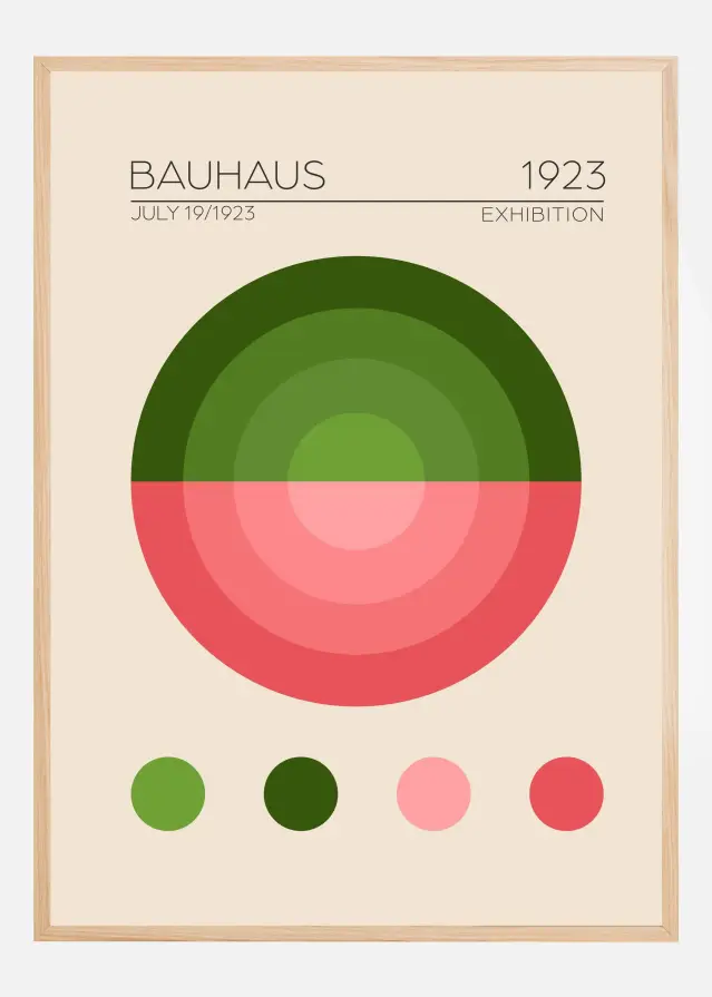 Bauhaus Yesil Daire Juliste