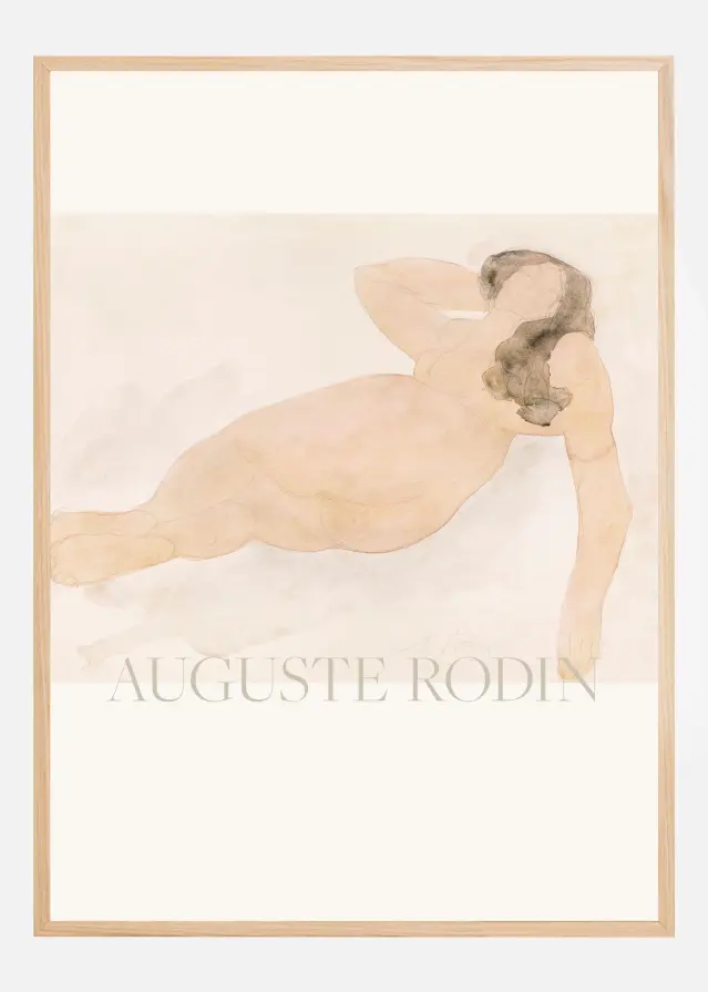 Study of a Nude (lying On Side) Juliste