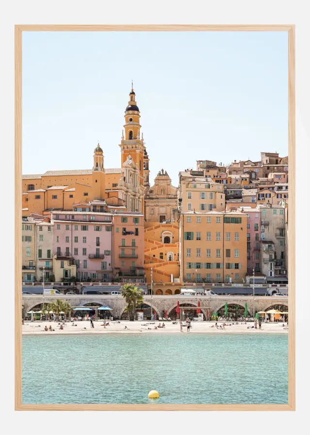 Skyline of Menton Juliste